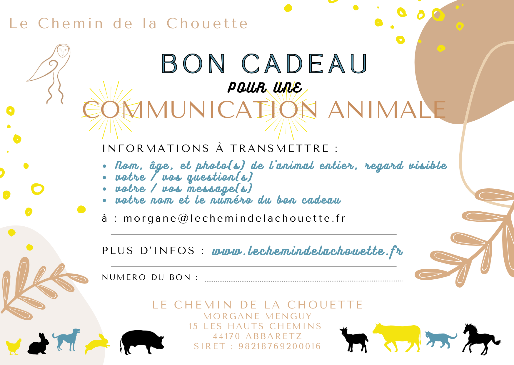 Bon cadeau - communication animale
