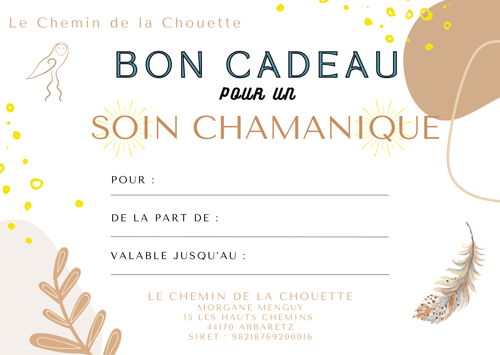 Bon cadeau - soin chamanique