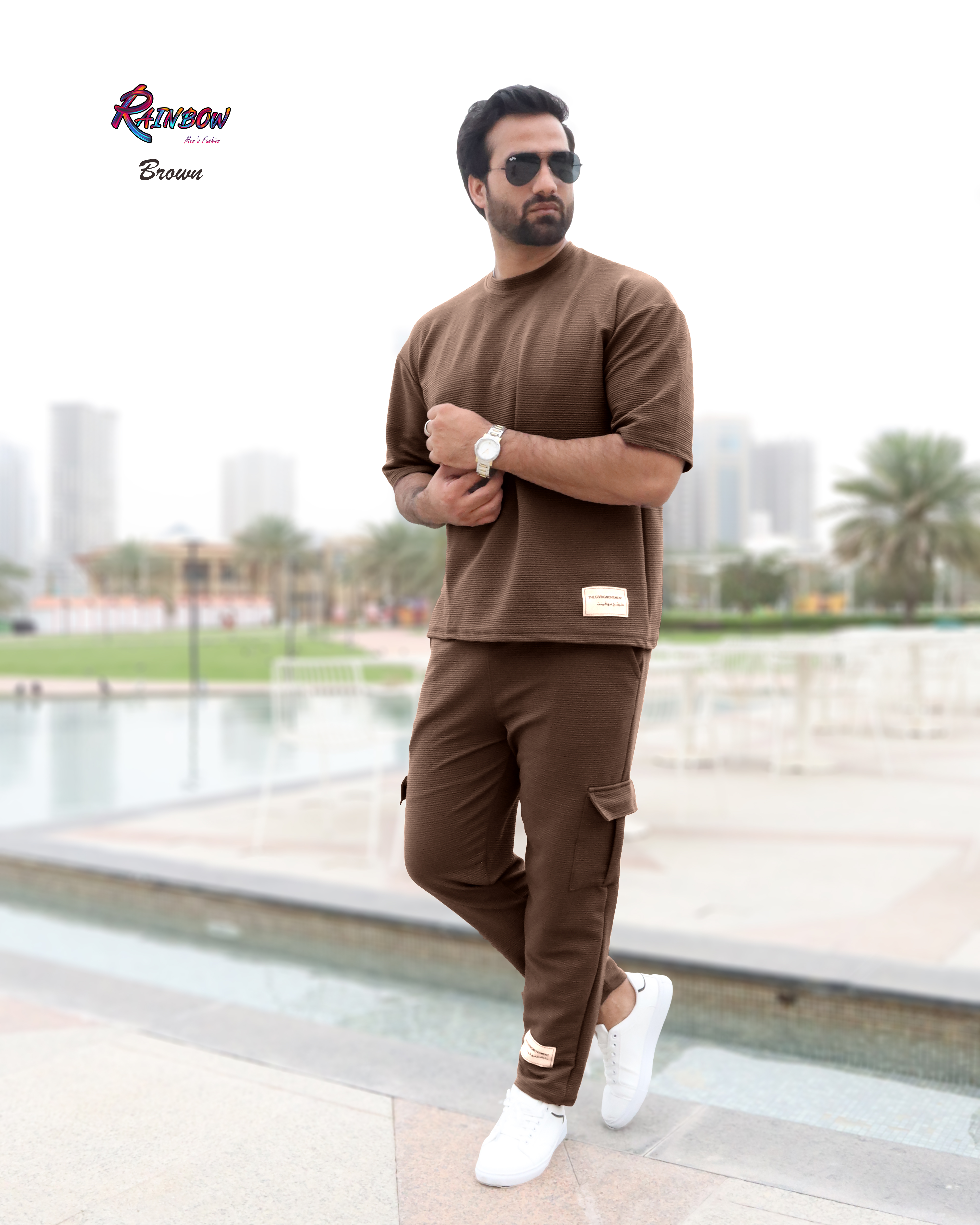 Made in Turkey Lounge Set Tshirt with Cargo long pant