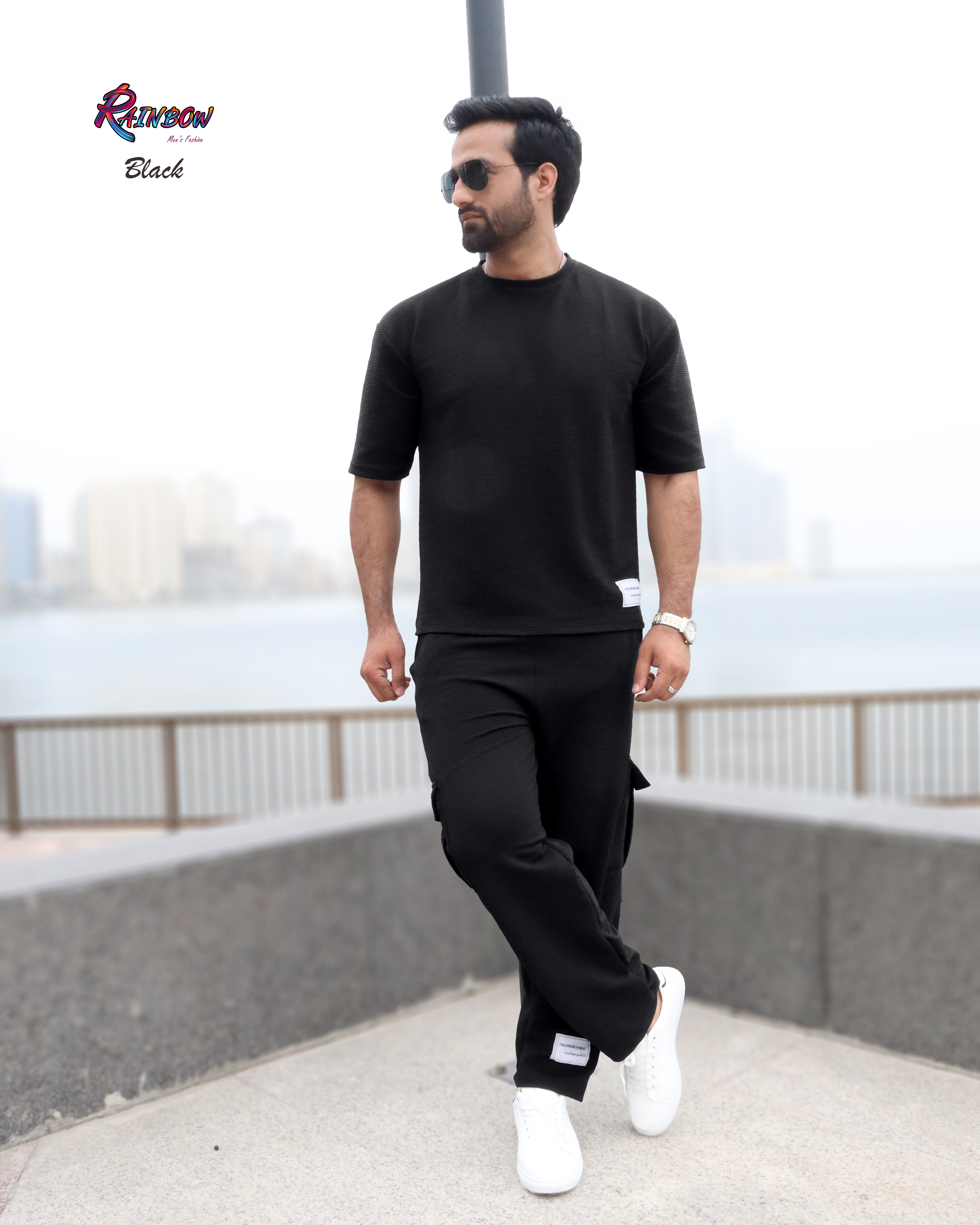 Made in Turkey Lounge Set Tshirt with Cargo long pant