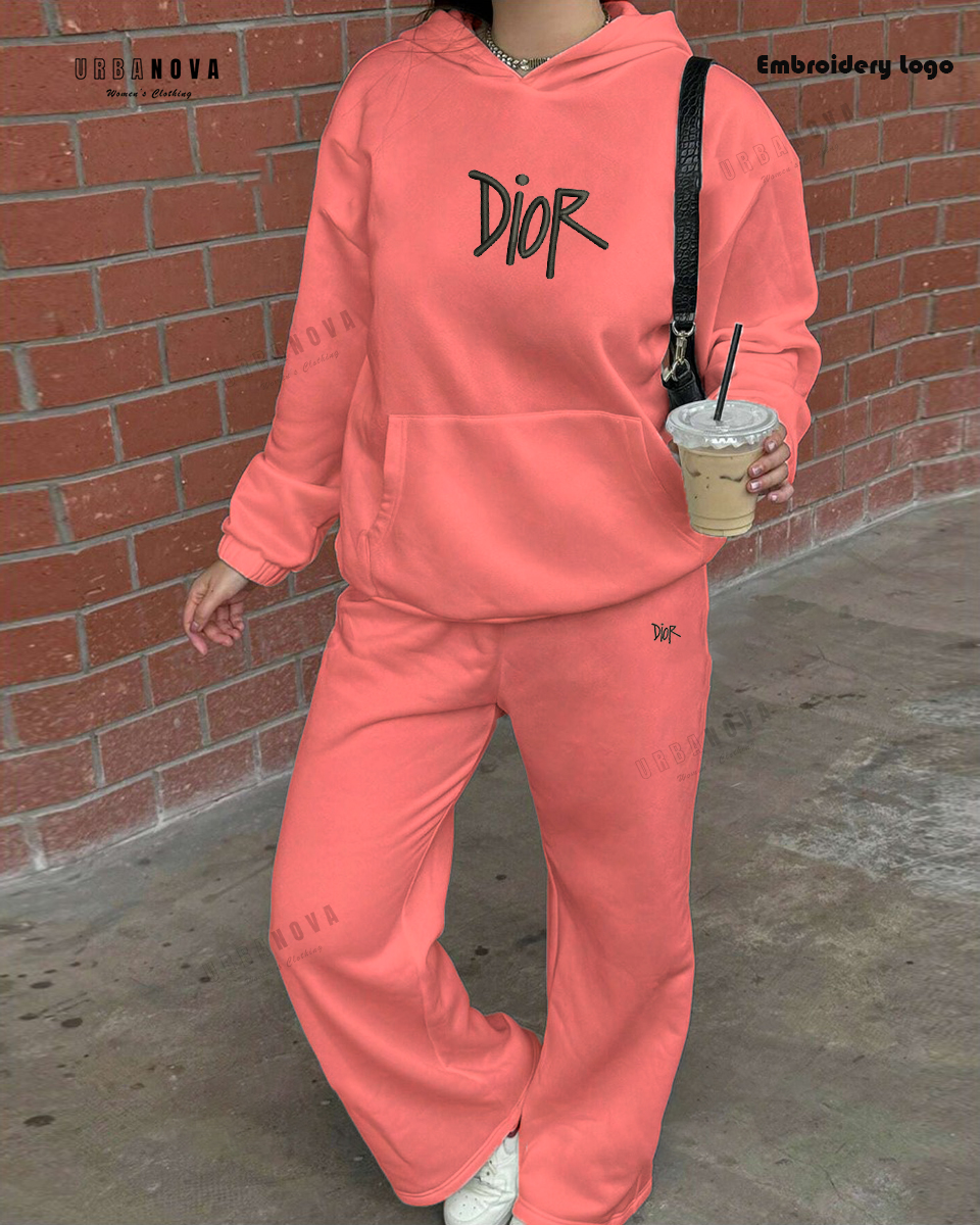 Women's Hoodie and Wide Leg Sweatpan Set