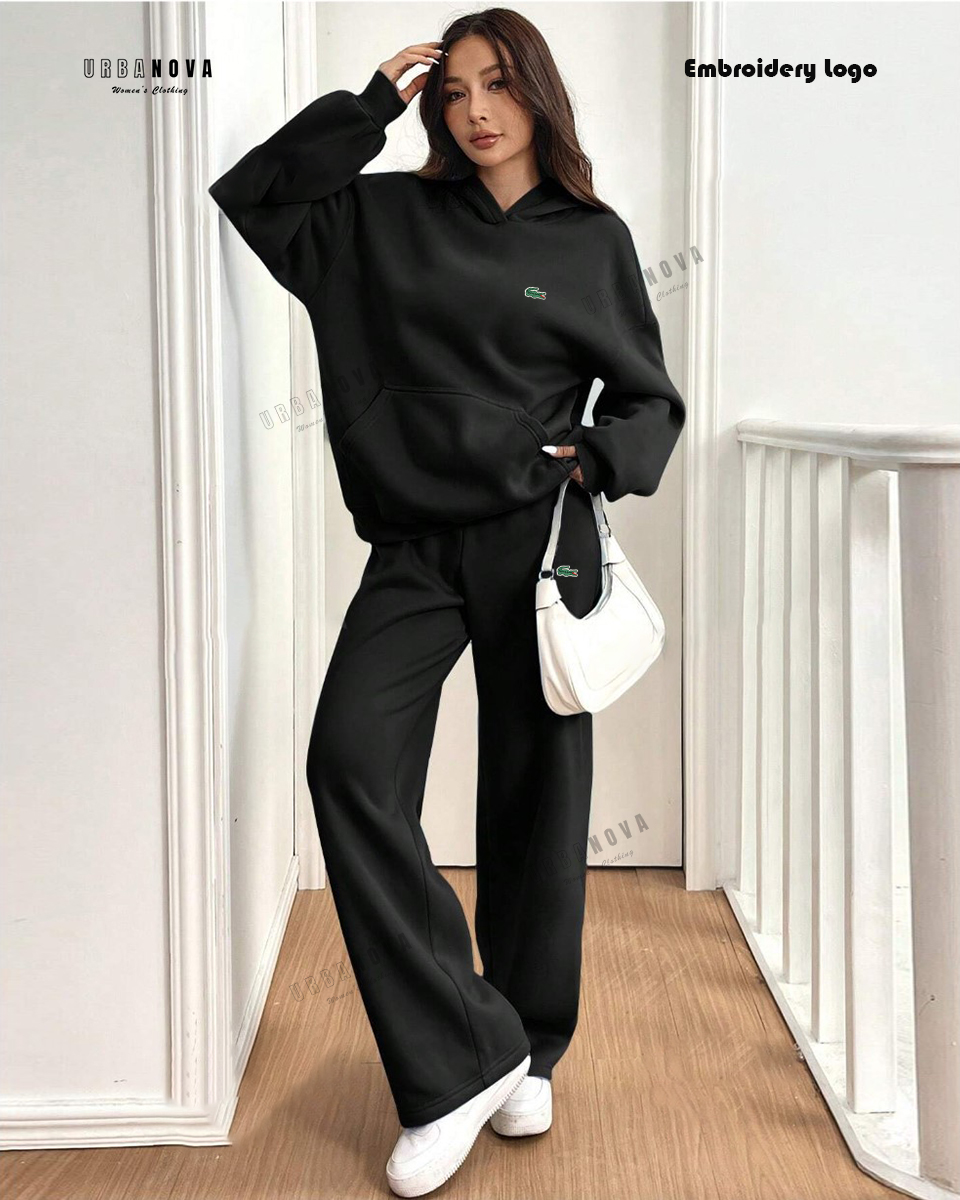 Women's Hoodie and Wide Leg Sweatpan Set