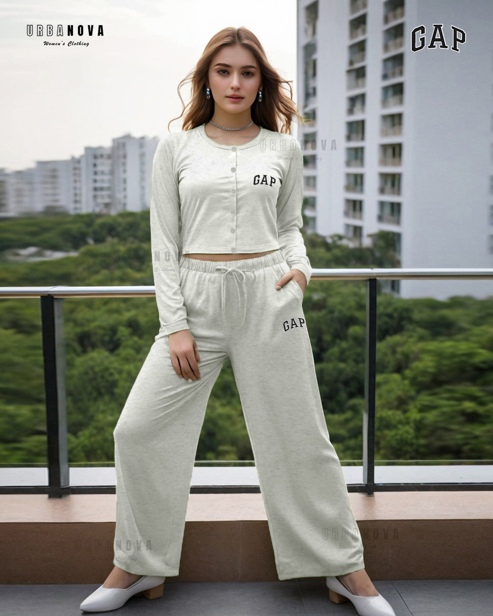 Women's Trendy Crop Tops and Wide Leg Pant Set