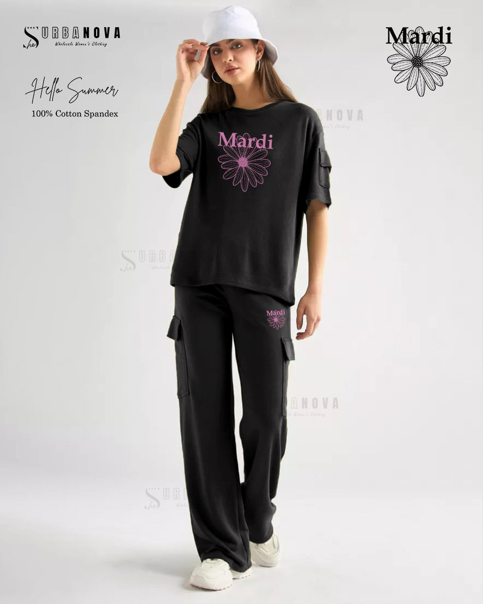 Black Cotton Spandex Outfit