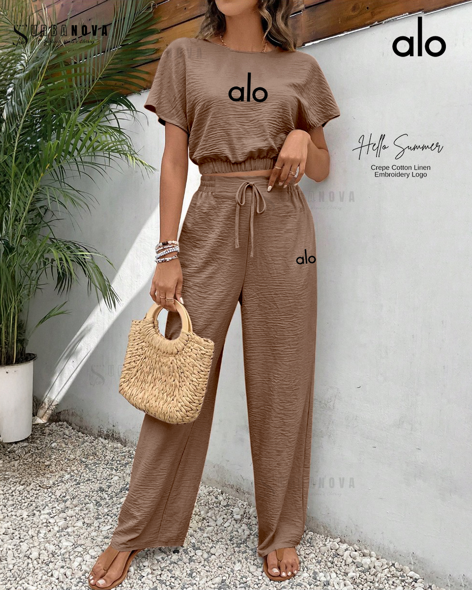 ALO Women's Olive Loungewear Set