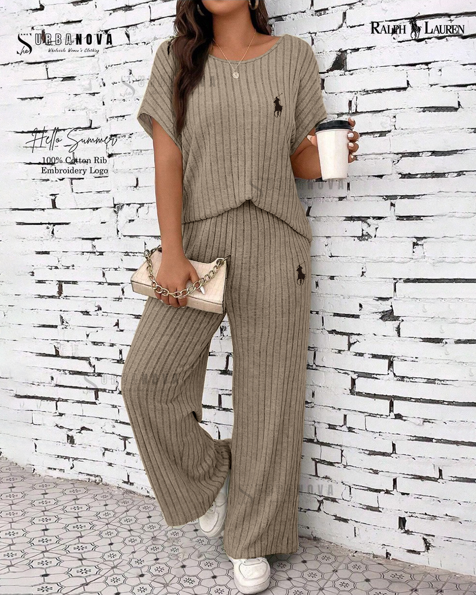 Ralph Lauren Women's Striped Loungewear Set