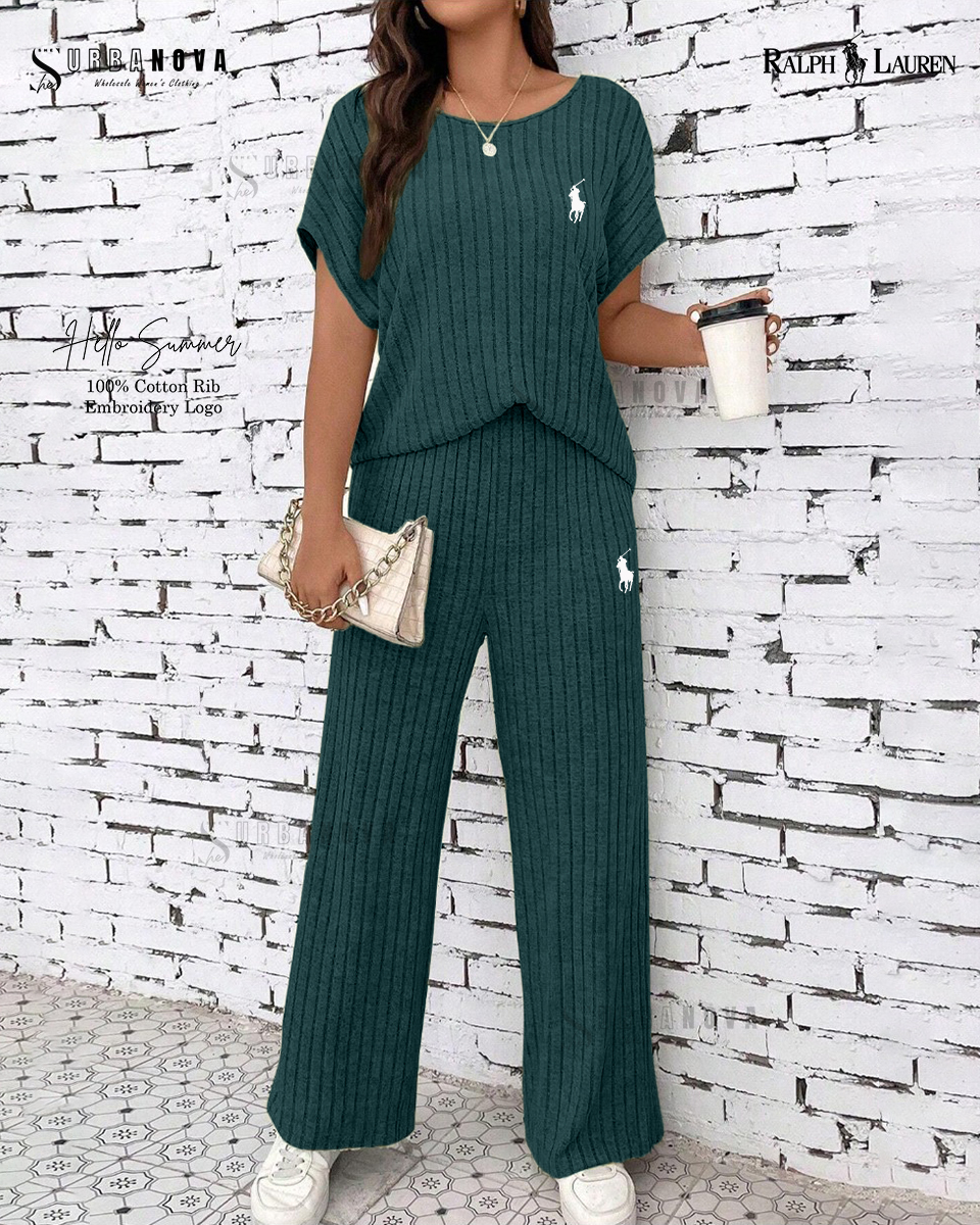 Ralph Lauren Women's Striped Loungewear Set