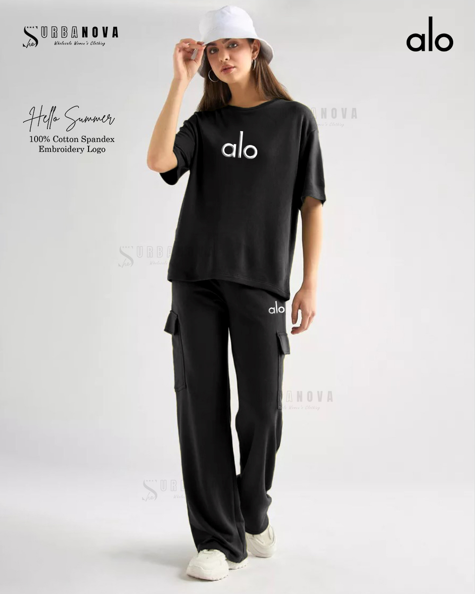 Alo Black Loungewear Set
