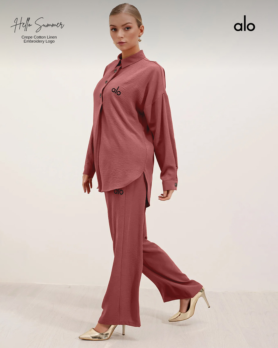 Alo Women's Linen Two-Piece Set