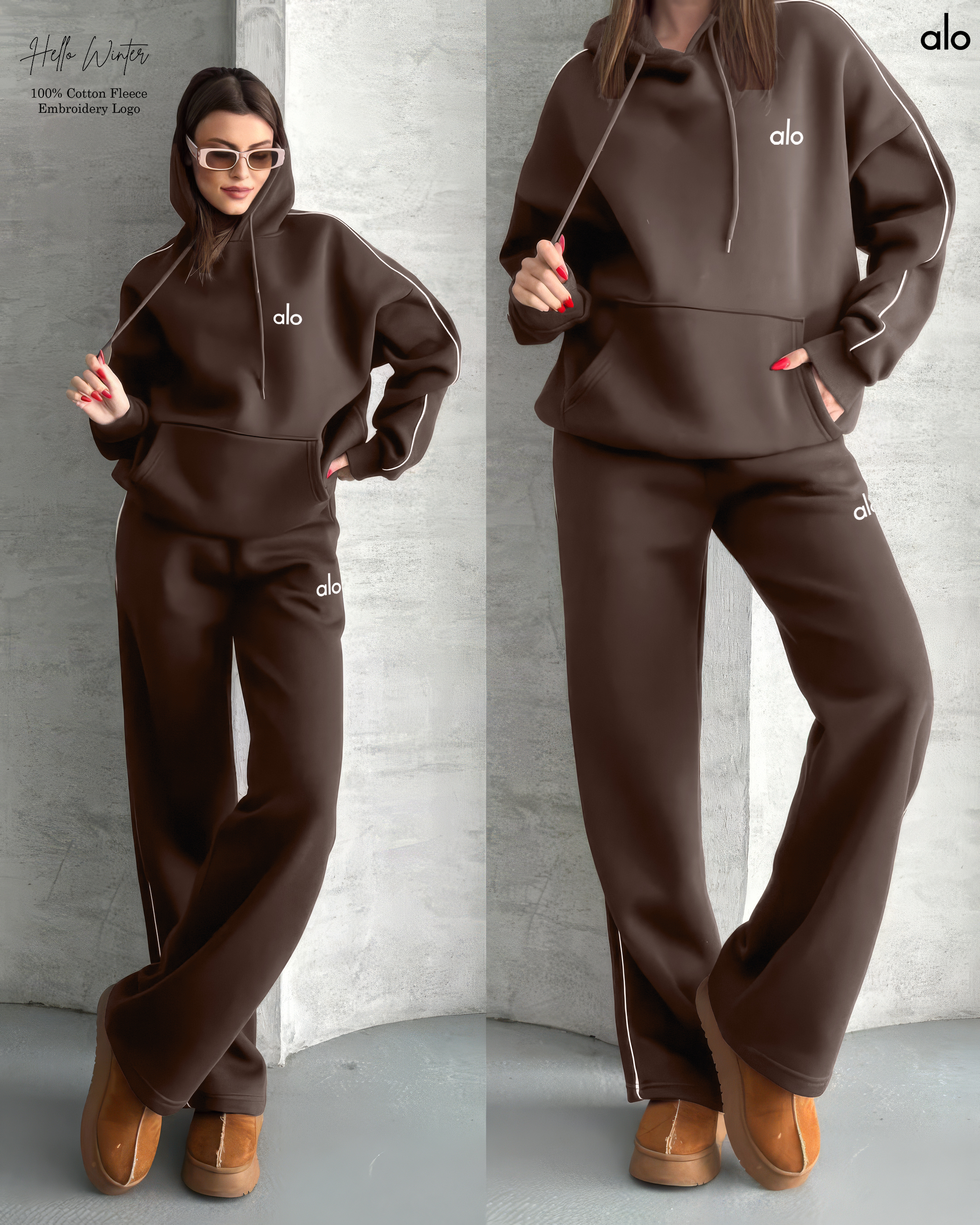 Alo Hoodie and Sweatpant Set