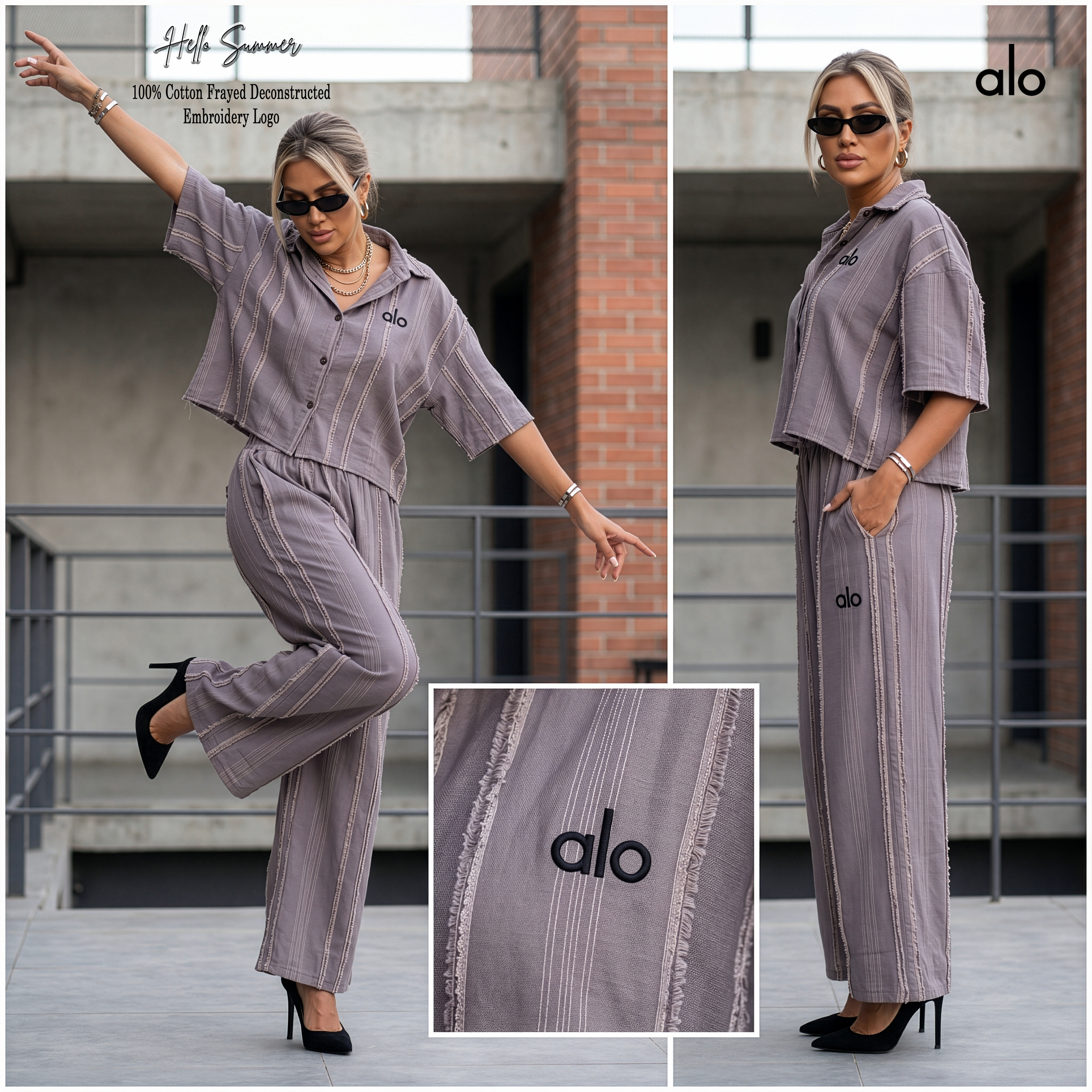 Alo Cotton Frayed Set