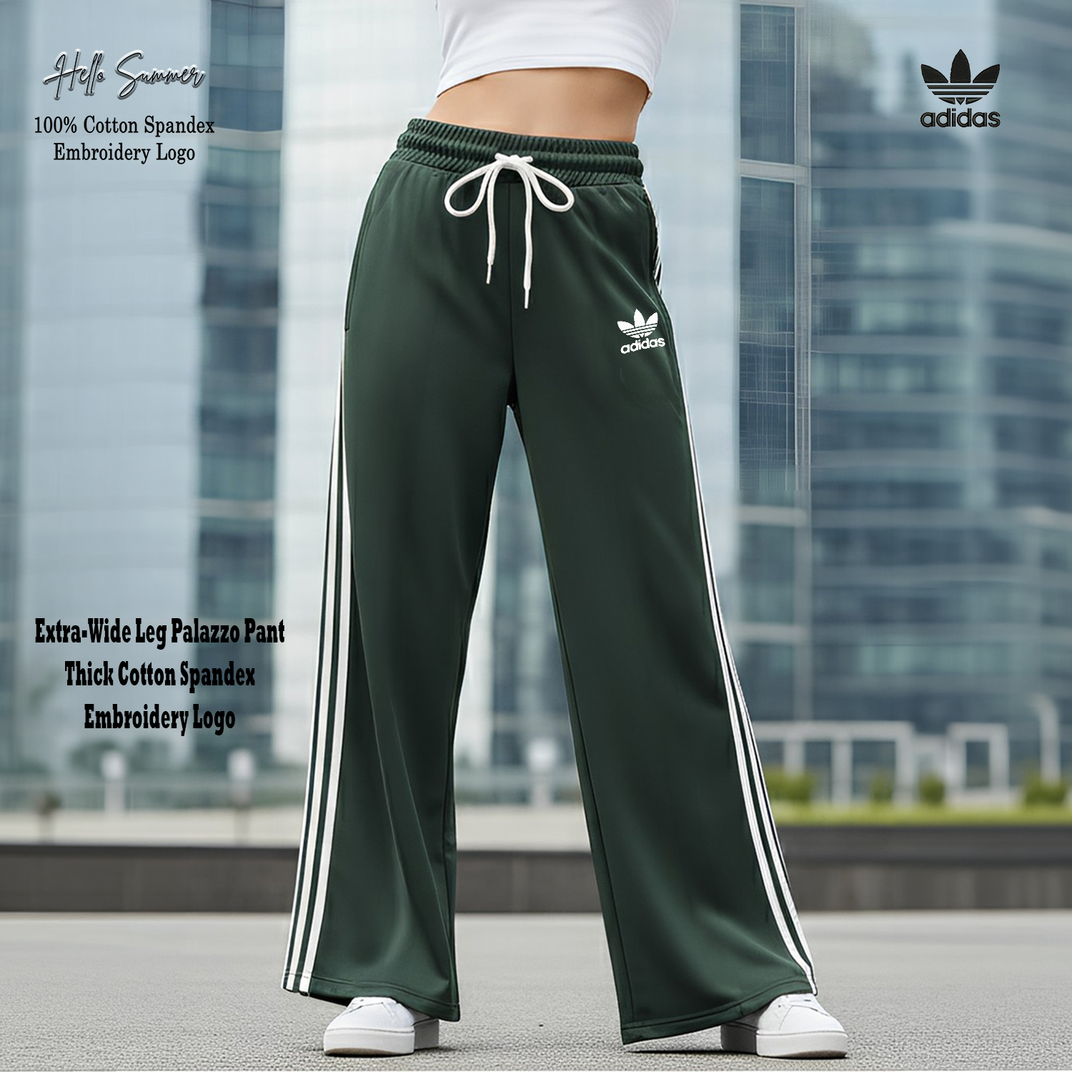 Adidas Extra-Wide Leg Palazzo Pant