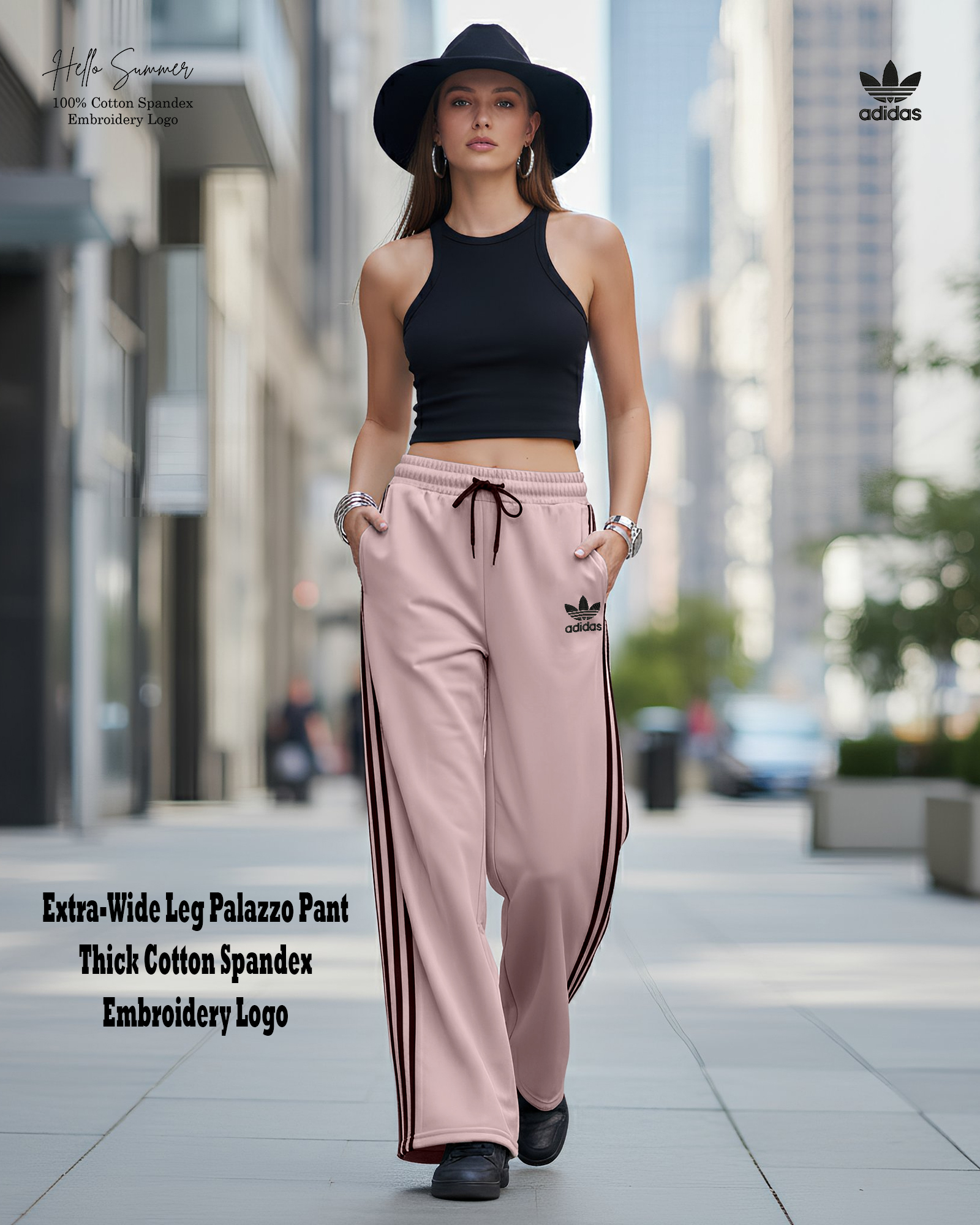 Adidas Extra-Wide Leg Palazzo Pant