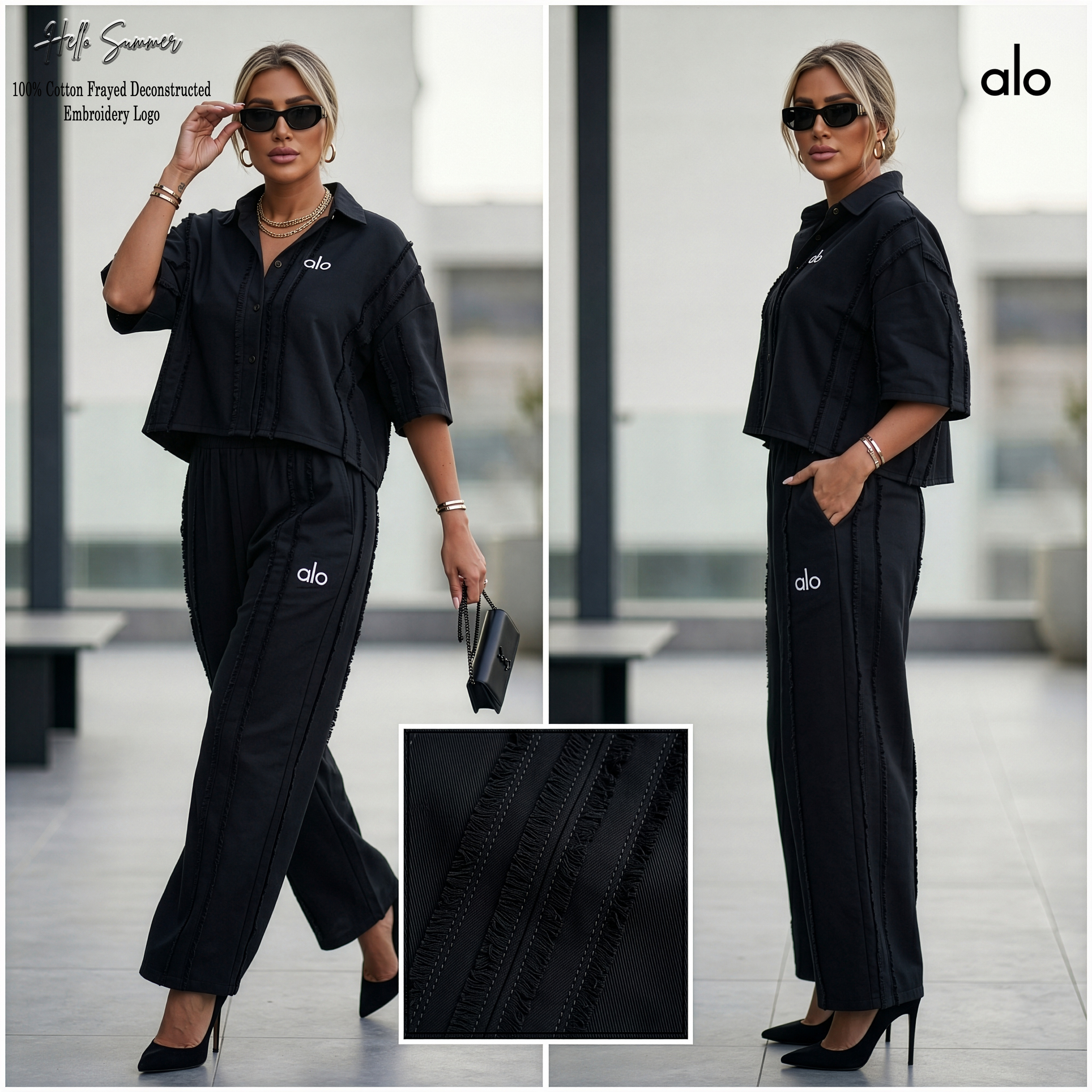 Alo Cotton Frayed Set