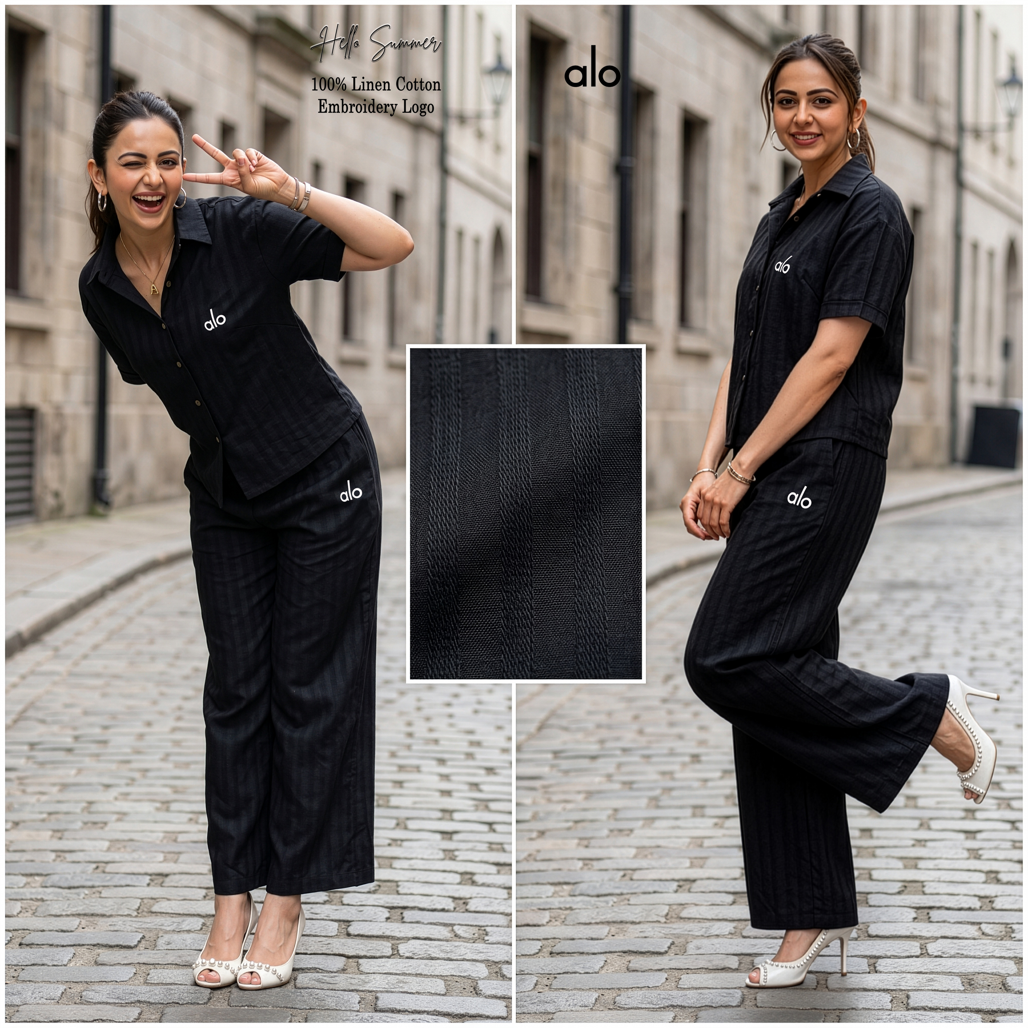 Alo Linen Cotton Co-ord Set