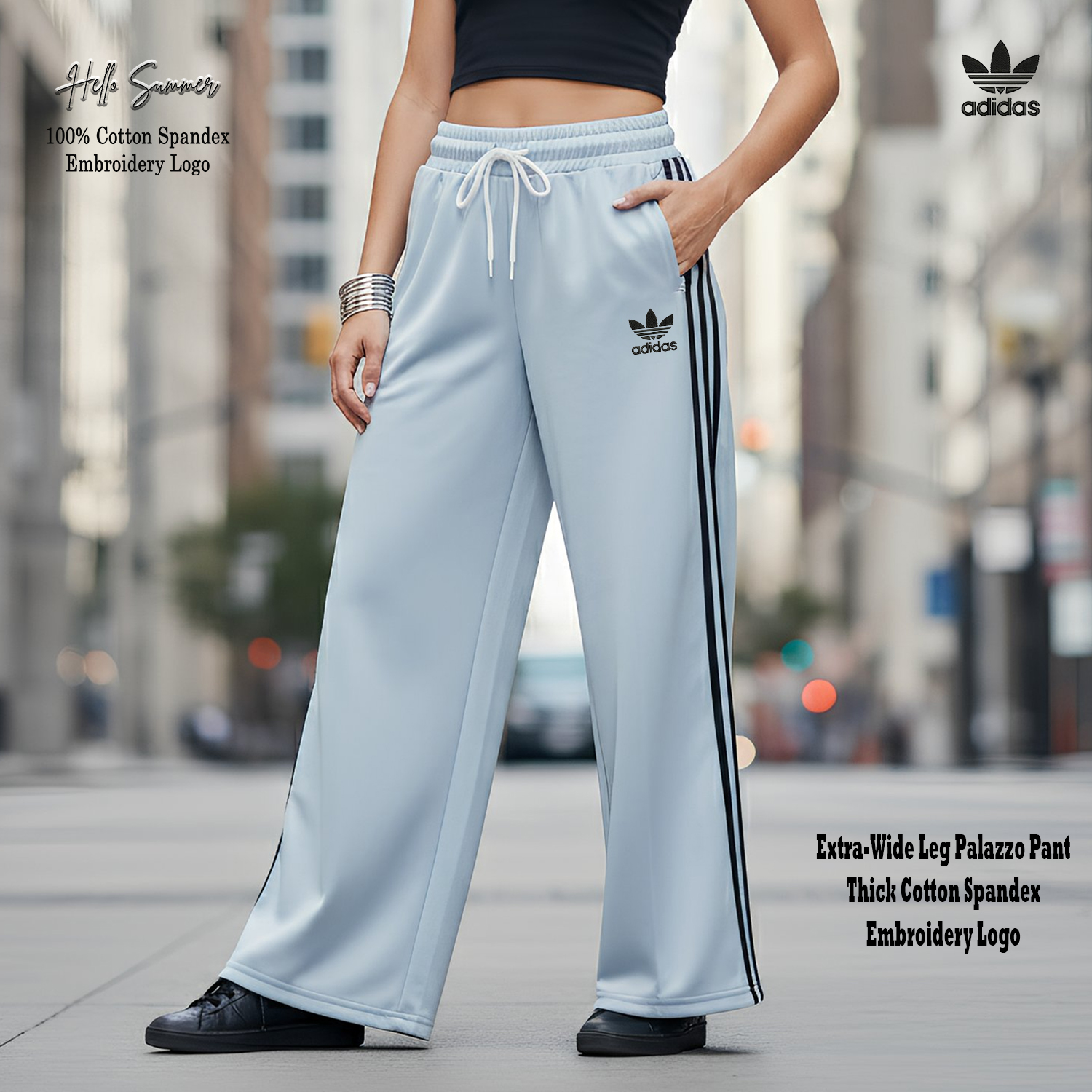 Adidas Extra-Wide Leg Palazzo Pant