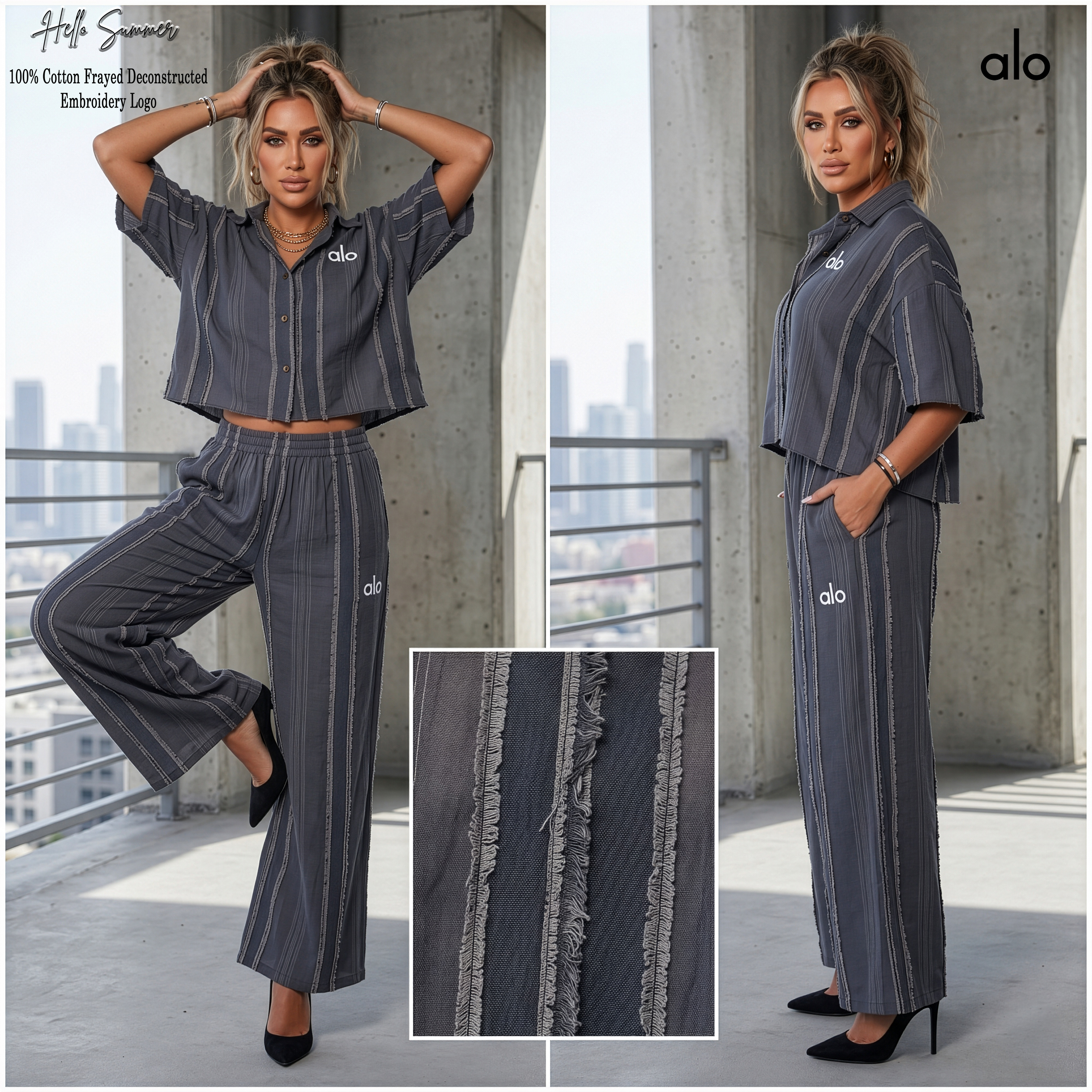 Alo Cotton Frayed Set