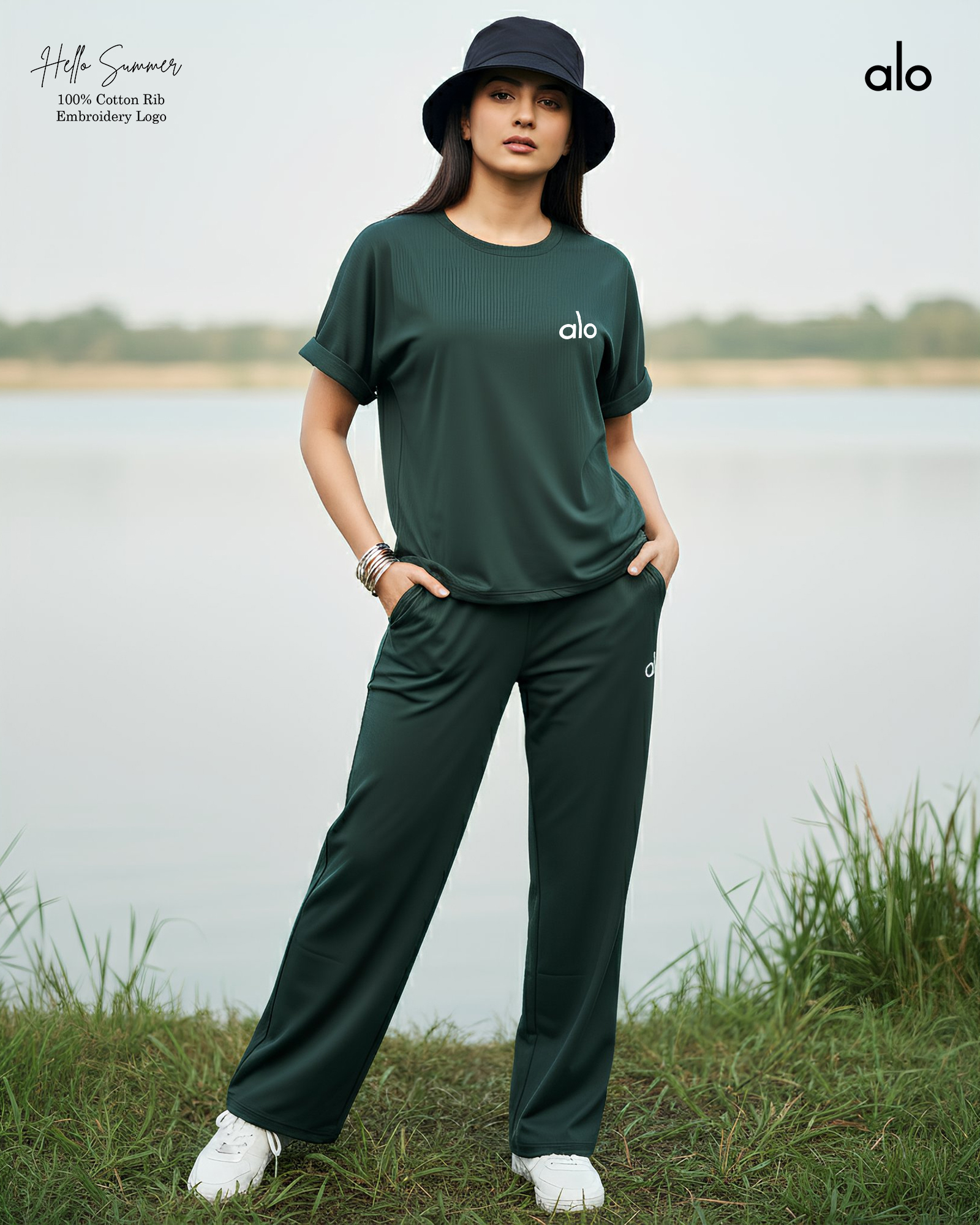 Alo Women's Ribbed Cotton Loungewear Set