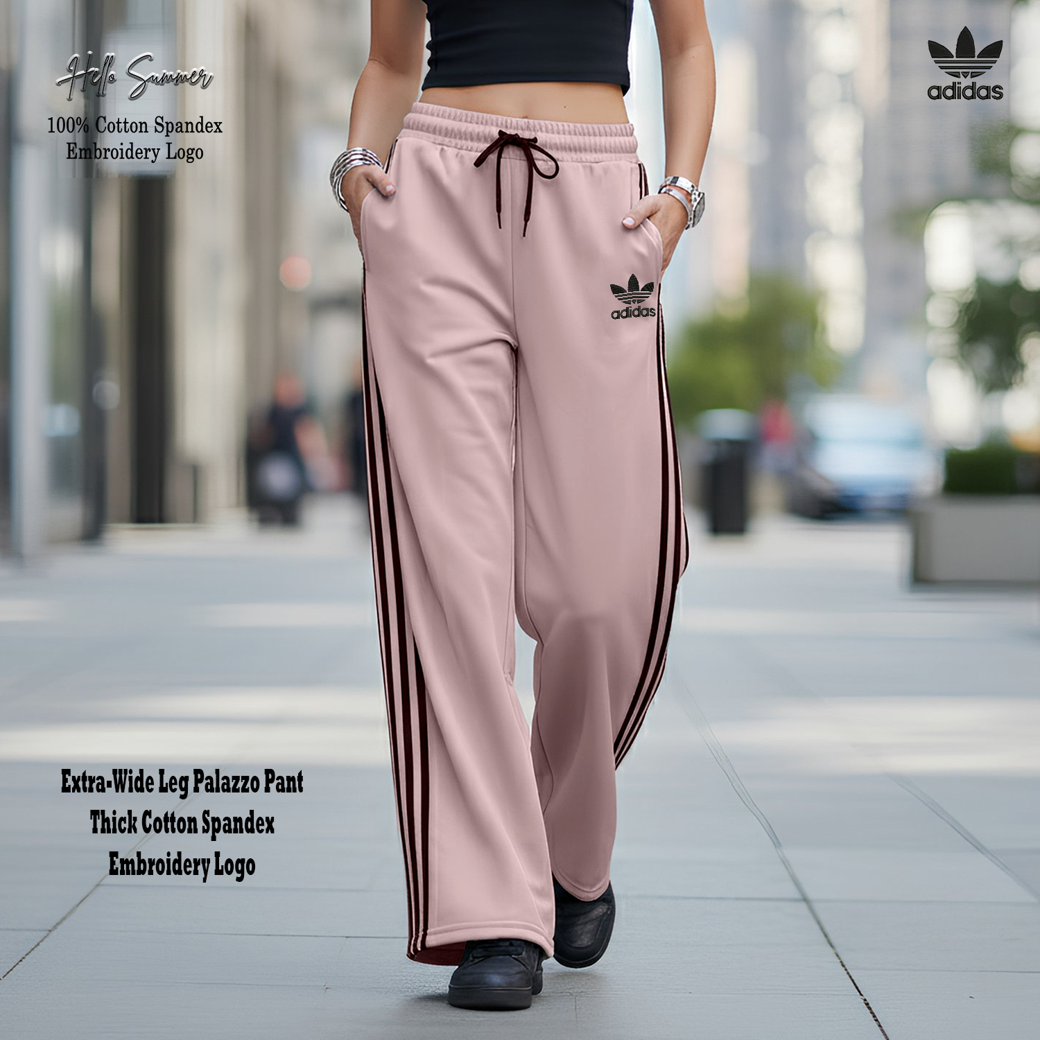 Adidas Extra-Wide Leg Palazzo Pant