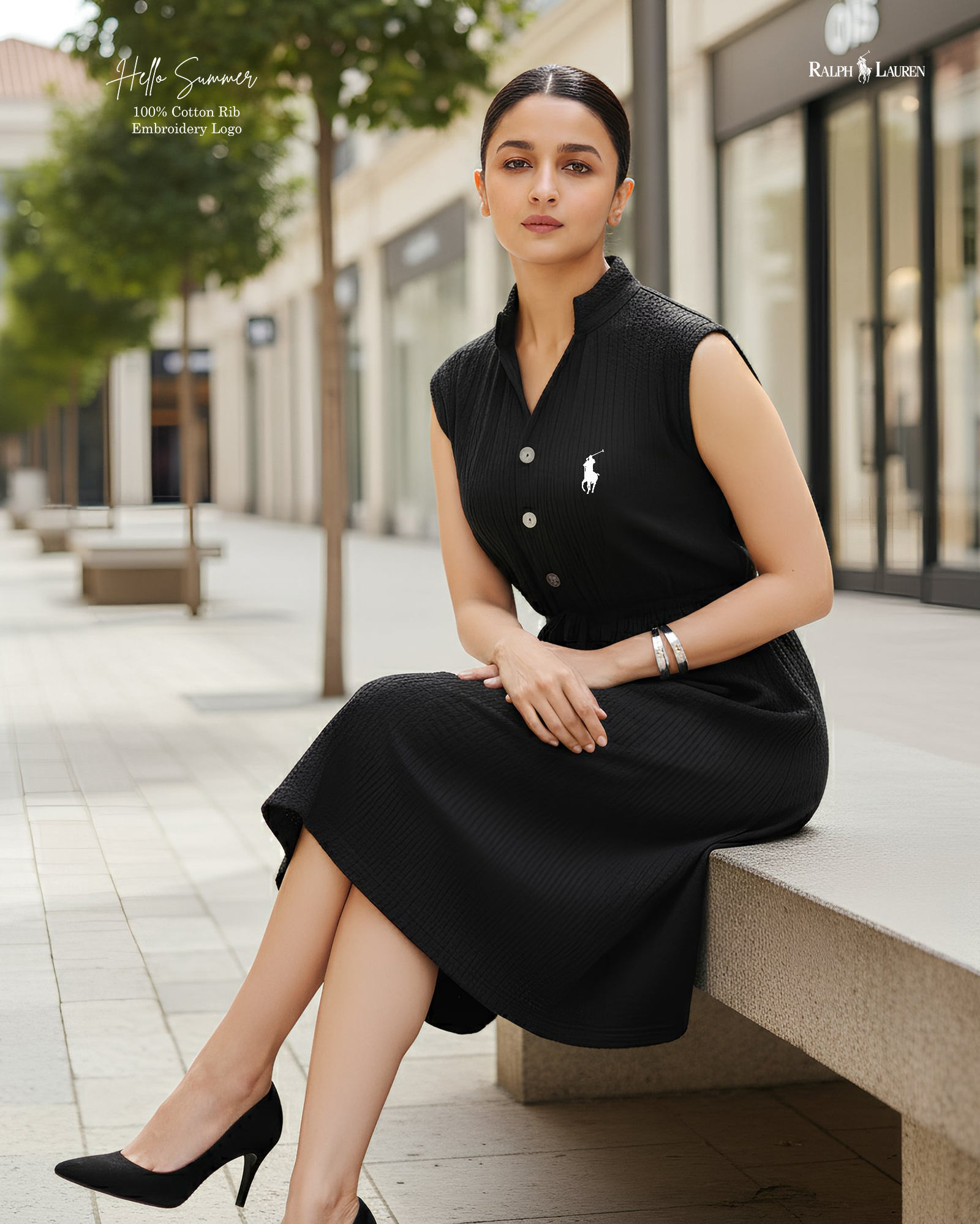 Women's Sleeveless Ribbed Knit Dress