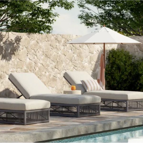 Outdoor Metal Chaise Lounge