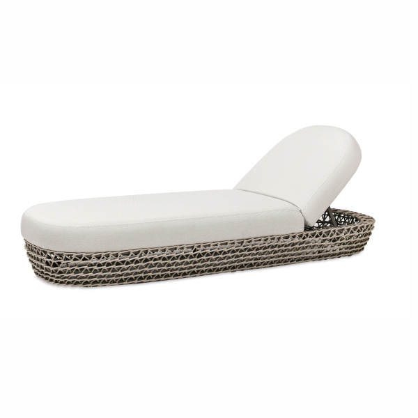 Upholstered Woven Patio Lounger