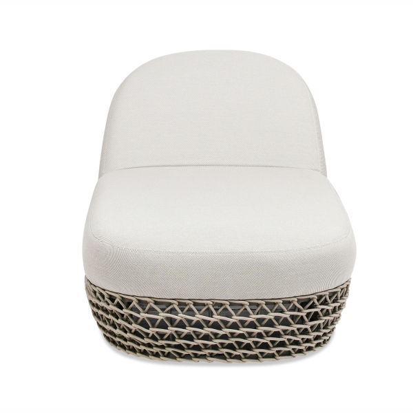 Upholstered Woven Patio Lounger