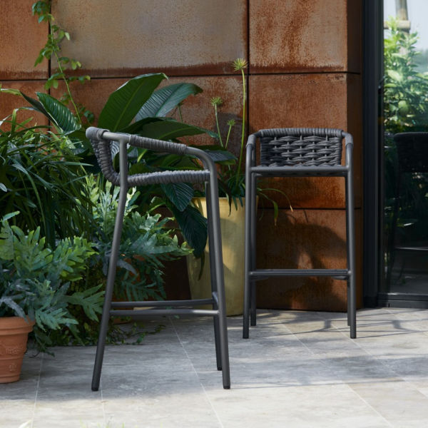 Modern black bar stool