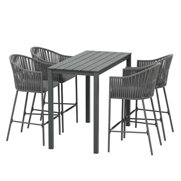 Outdoor bar table and chairs set