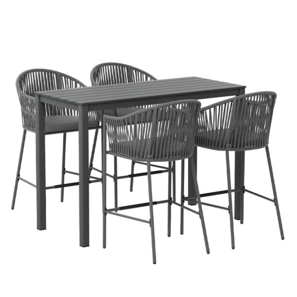 Outdoor bar table and chairs set