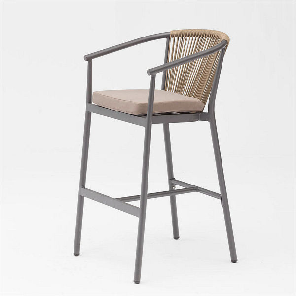 Rope Outdoor Bar Stool Set