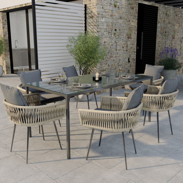 Modern outdoor dining set
