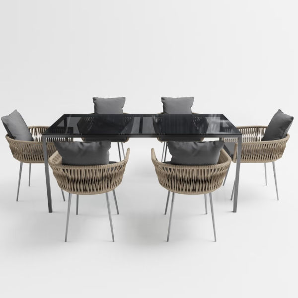 Modern outdoor dining set