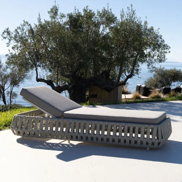 Modern outdoor chaise lounge