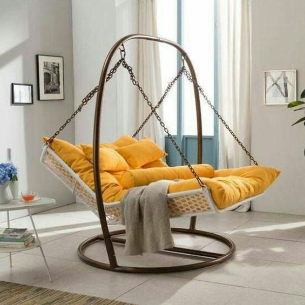 Hanging swing chair with stand