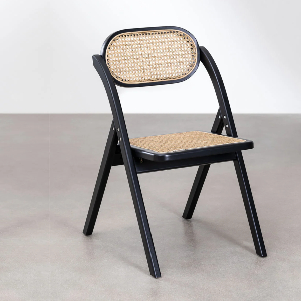 Rattan folding chair