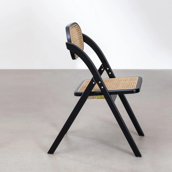 Rattan folding chair