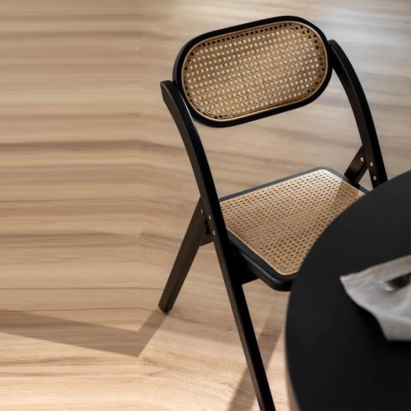 Rattan folding chair
