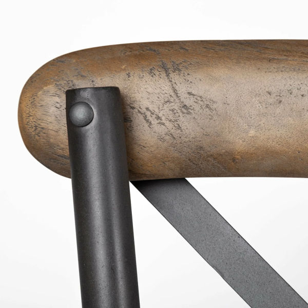 Rustic Farmhouse X-Back Counter Stool