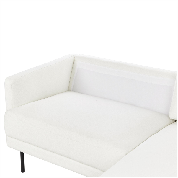 White L-shaped sofa