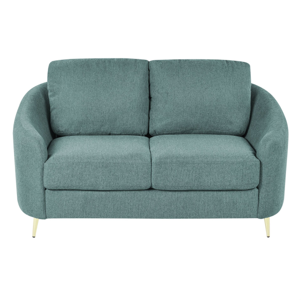 Modern Upholstered Sofa with Gold Legs