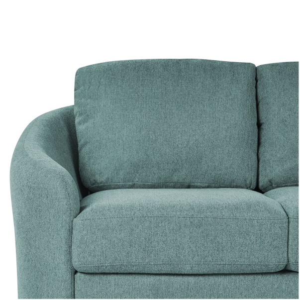 Modern Upholstered  Sofa with Gold Legs