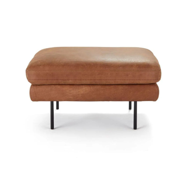 Leather ottoman