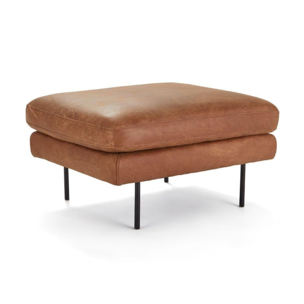 Leather ottoman