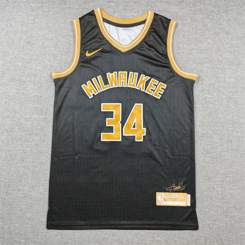 Maglia Giannis Antetokounmpo Milwaukee Bucks #34  2024/2025 (Rif.Int 00355)