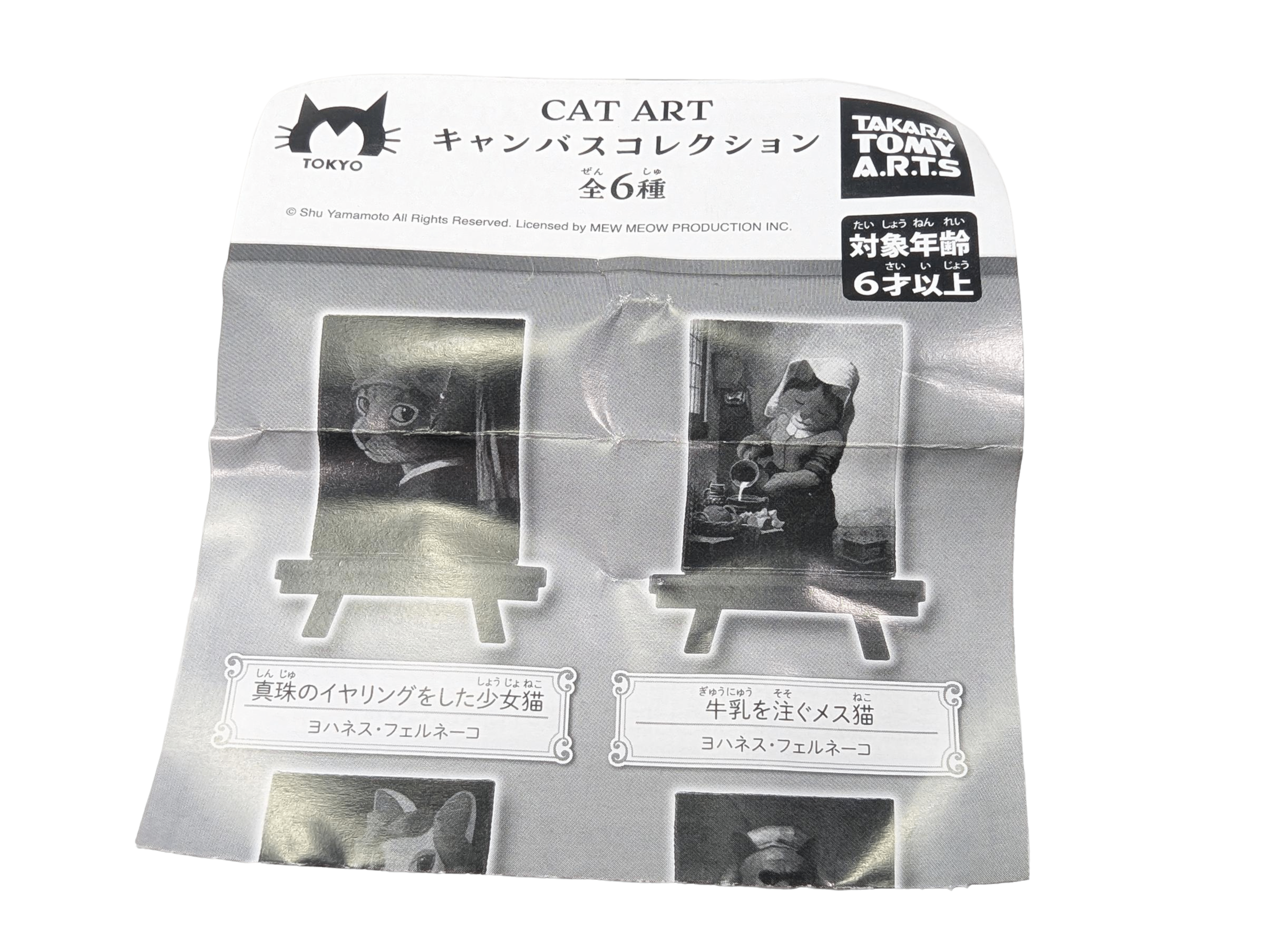 Cat with a Peal Earring Canvas