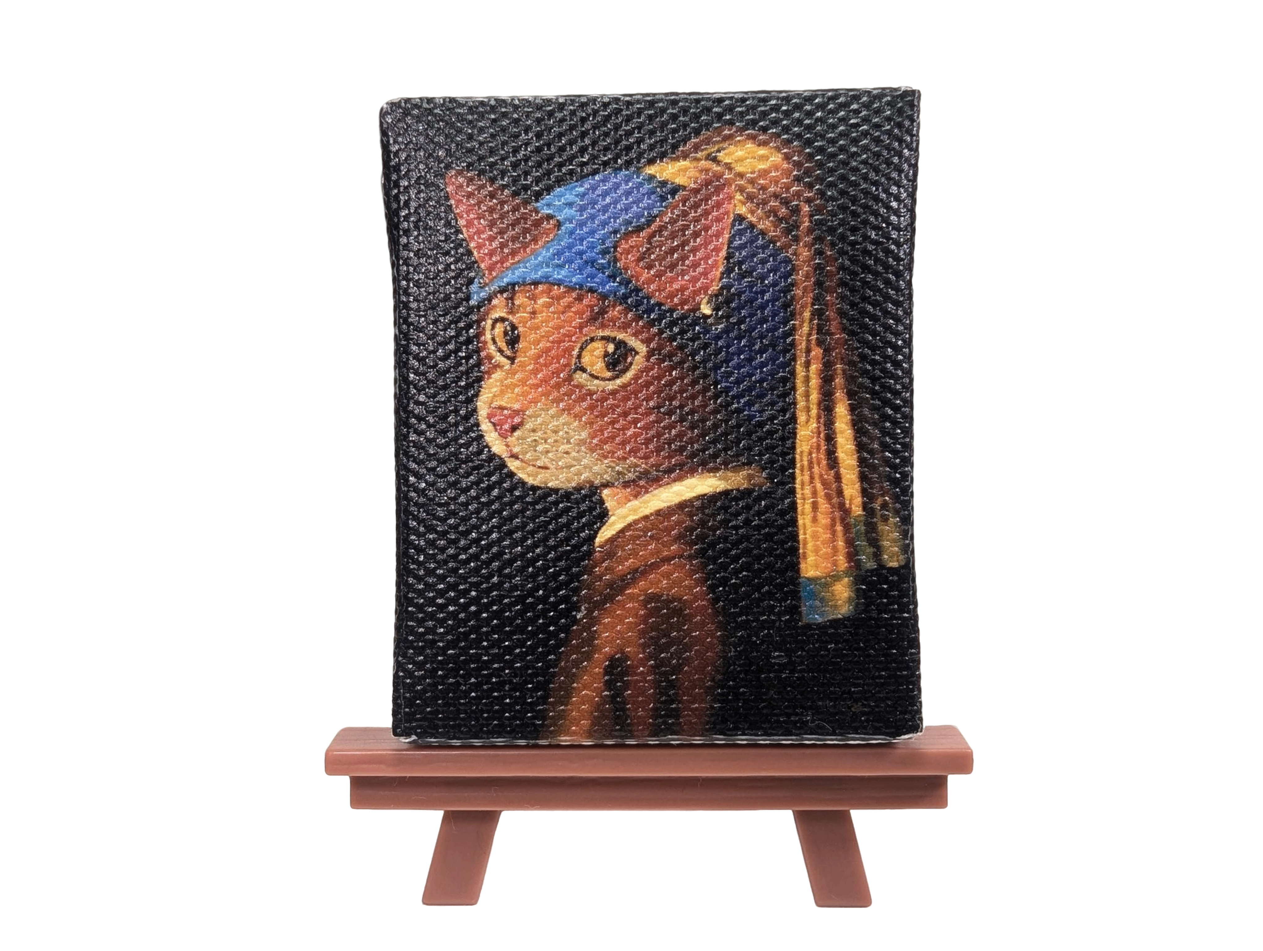 Cat with a Peal Earring Canvas