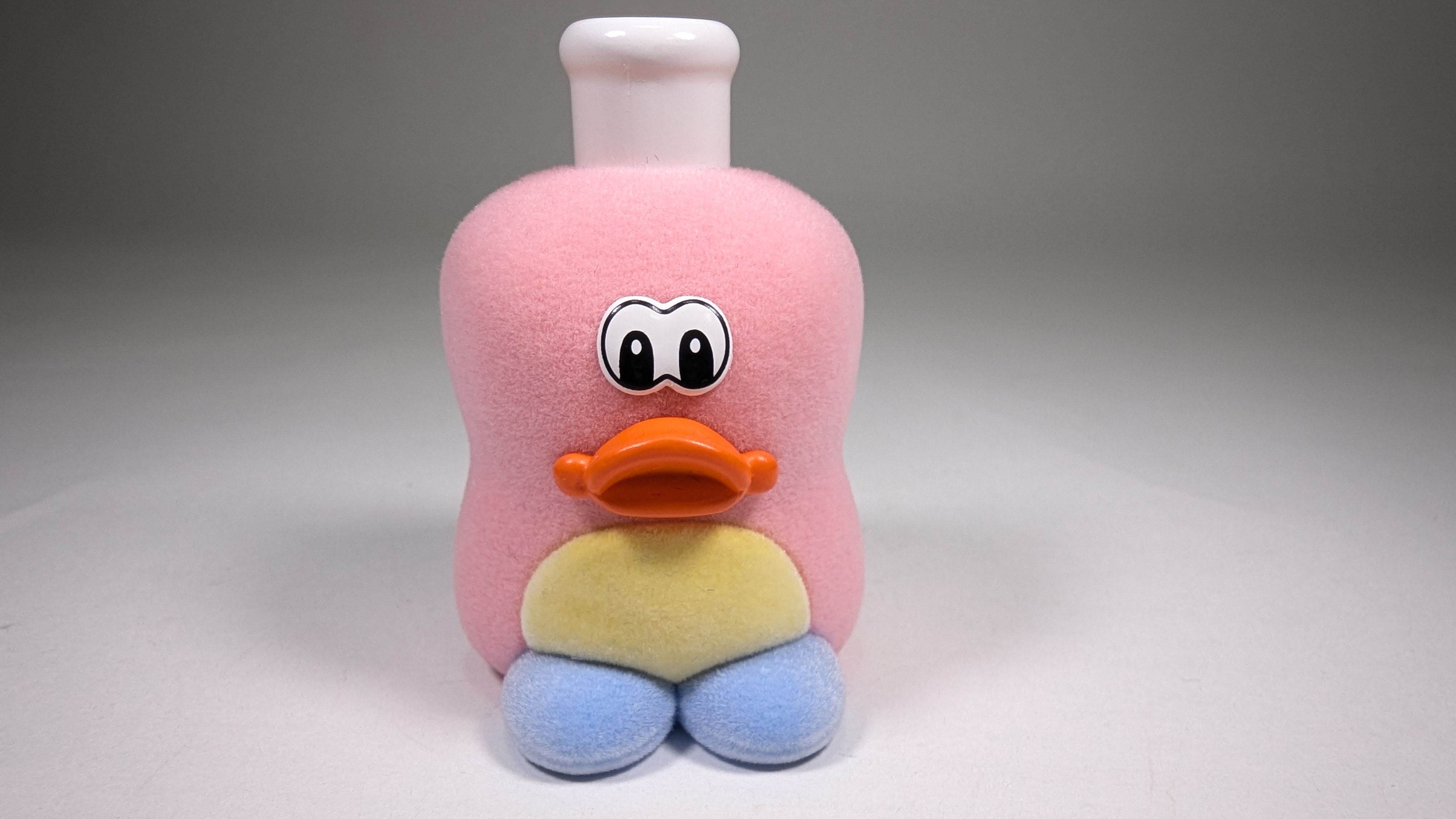 Pink Duck Flocked Figure