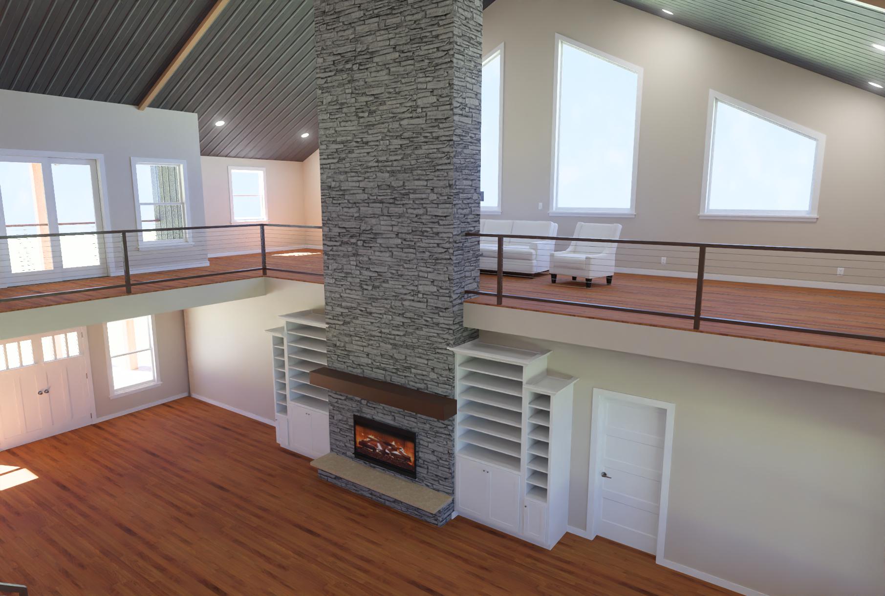 BD-005 2-Story Barndominium Plan with Spacious 1,932 sq ft Garage