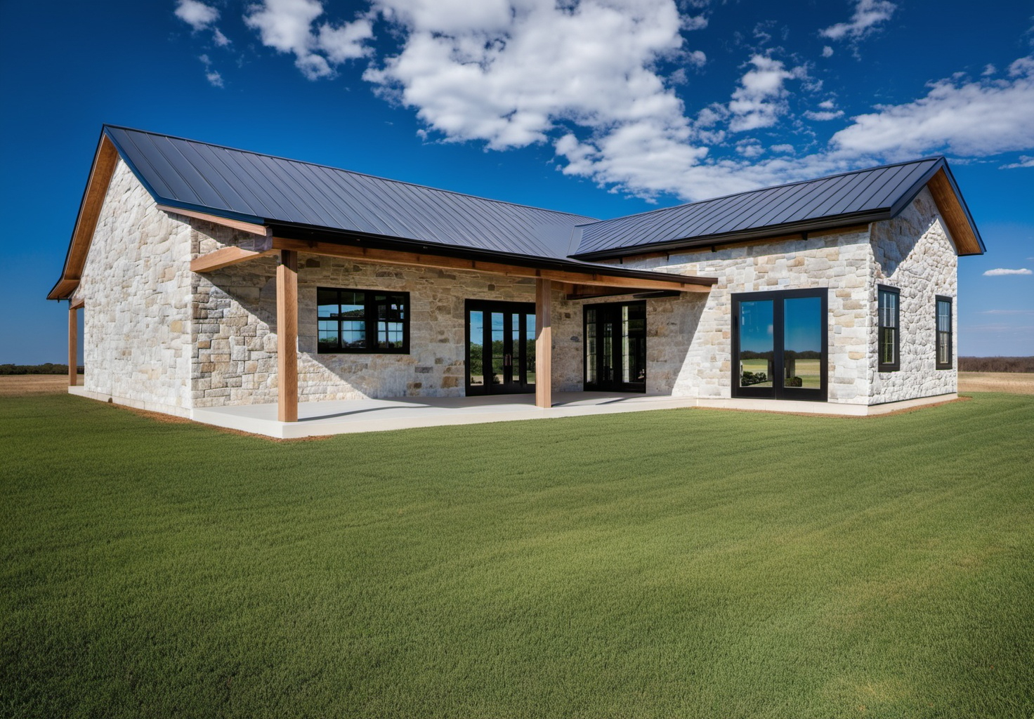 BD-006 Texas-Style Farmhouse Plan with Front and Back Porches